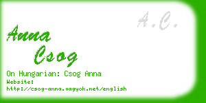 anna csog business card